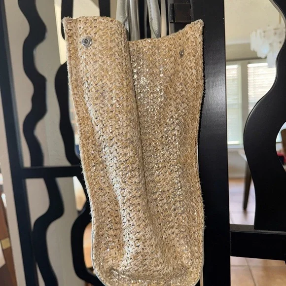 Tory Burch Metallic Ella Tote Bag - Picture 9 of 10